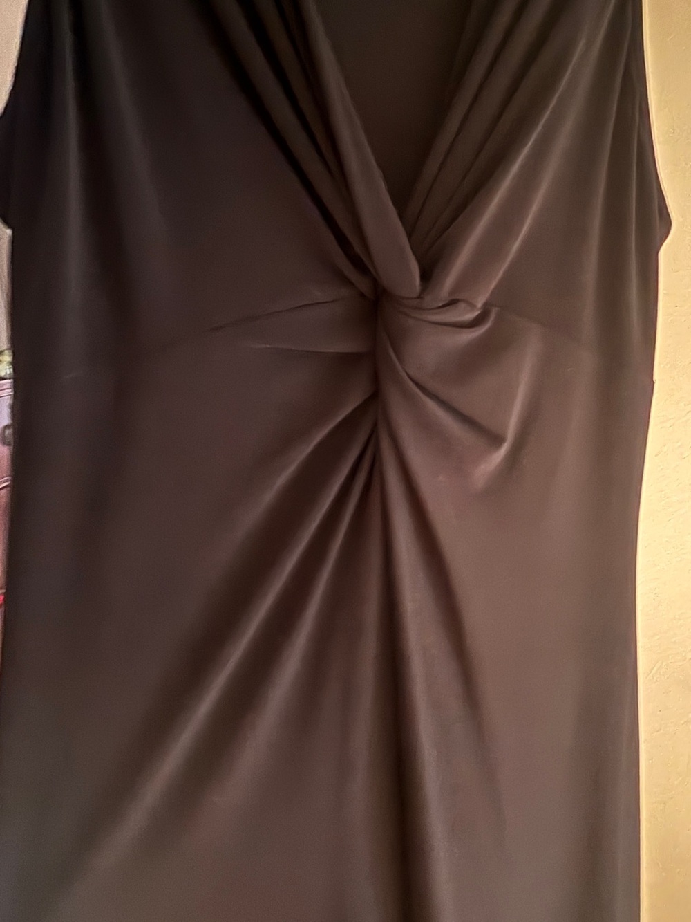 Evan Picone Black Knot-Front Sleeveless dress